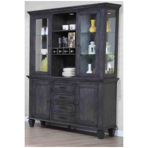 Sunset Trading Shades of Gray China Cabinet - All