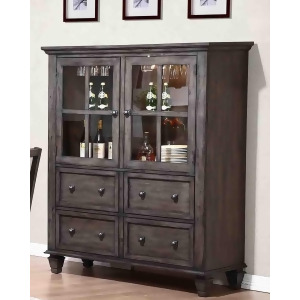 Sunset Trading Shades of Gray One Piece China Cabinet - All