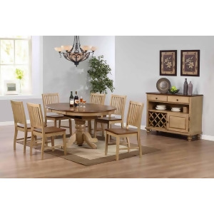 Sunset Trading Brook 8 Piece Round or Oval Butterfly Leaf Dining Set w/Server - All