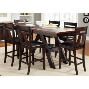 Liberty Lawson Seven Piece Gathering Dining Set In Light Dark Expresso - All