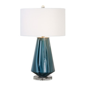 Uttermost Pescara Teal-Gray Glass Lamp - All