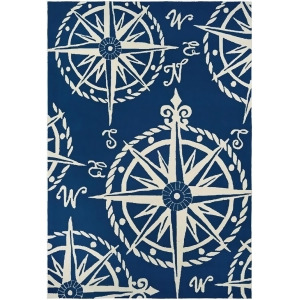 Couristan Outdoor Escape Mariner/Navy-Ivory Rug - All