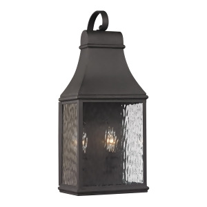 Elk Lighting Forged Jefferson Collection 2 Light Outdoor Sconce In Charcoal 47 - All