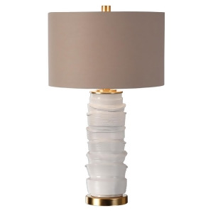 Uttermost Codru Gloss White Ceramic Lamp - All