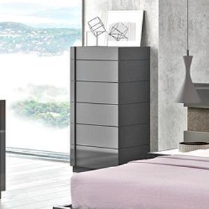 J M Furniture Braga Chest in Grey Lacquer - All