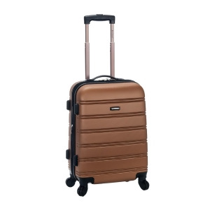 Rockland Melbourne 20 Expandable Abs Carry On In Brown - All