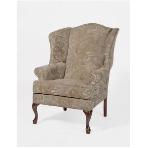 Comfort Pointe Paisley Cream Wingback Chair - All