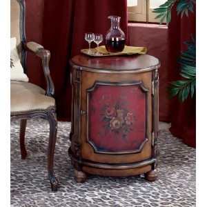 Butler Artists' Originals Drum Table In Red Hand Painted - All