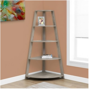 Monarch Specialties 2424 60 Inch Dark Taupe Corner Accent Etagere - All