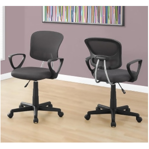 Monarch Specialties 7262 Multi-Position Office Chair in Grey Mesh Juvenile - All