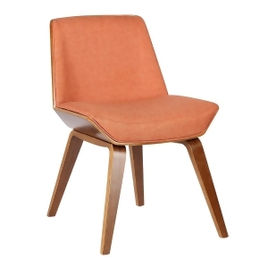 Armen Living Agi Mid-Century Dining Chair in Walnut Orange - All