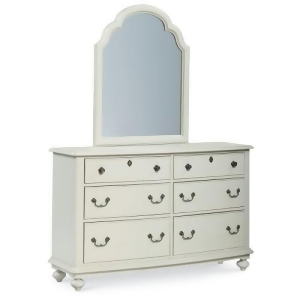 Legacy Inspirations 6 Drawer Dresser w/Portrait Mirror in White - All