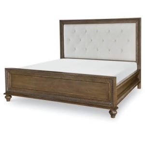 Legacy Renaissance Upholstered Panel Bed in Oak - All