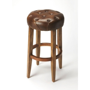 Butler Gallatin Round Leather Bar Stool - All