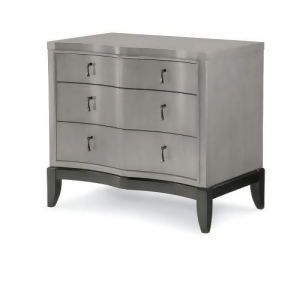 Legacy Symphony 3 Drawer Nightstand in Platinum Black - All