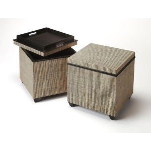 Butler Stickland Houndstooth Raffia Bunching Cube - All