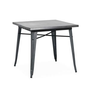 Design Lab Dreux Dark Gunmetal Steel Dining Table - All