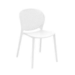 Design Lab Muut White Modern Stackable Side Chair Set of 4 - All
