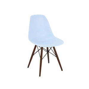 Design Lab Trige Baby Blue Side Chair Walnut Base Set of 2 - All