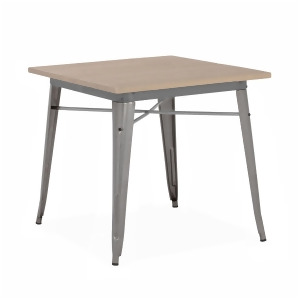 Design Lab Dreux Gunmetal Light Elm Wood Steel Dining Table - All