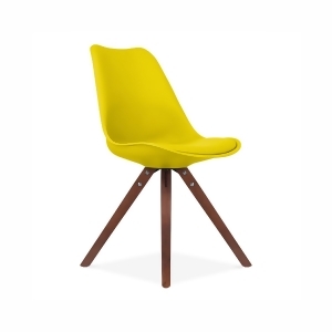 Design Lab Viborg Yellow Side Chair Walnut Base Set of 2 - All
