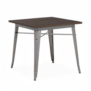 Design Lab Dreux Gunmetal Elm Wood Steel Dining Table - All