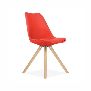 Design Lab Viborg Red Side Chair Natural Base Set of 2 - All