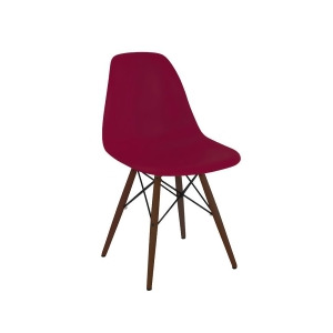 Design Lab Trige Claret Side Chair Walnut Base Set of 2 - All