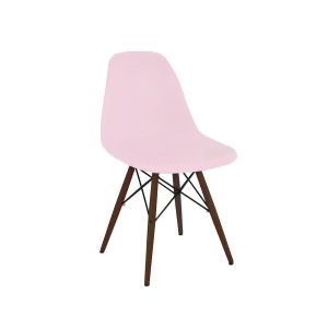 Design Lab Trige Baby Pink Side Chair Walnut Base Set of 2 - All