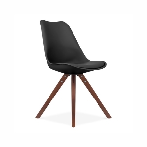 Design Lab Viborg Black Side Chair Walnut Base Set of 2 - All