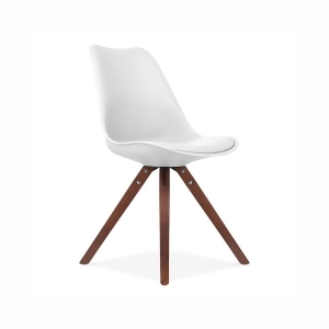Design Lab Viborg White Side Chair Walnut Base Set of 2 - All