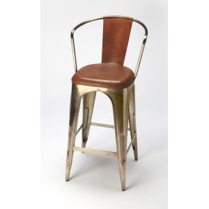 Butler Roland Iron Leather Barstool - All