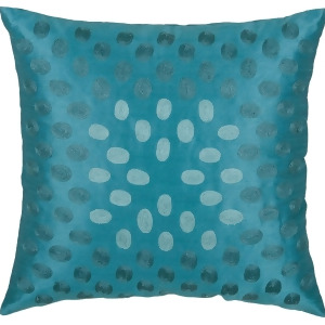 Rizzy Home Pillow Cover With Hidden Zipper In Peacock Blue And Aqua Set of 2 - All