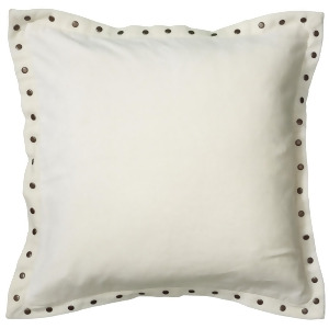 Rizzy Home Pillow Cover With Hidden Zipper In White And Ivory Set of 2 - All