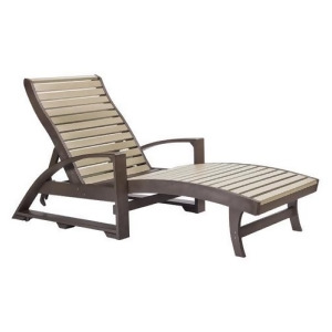 C.r. Plastics St. Tropez Chaise Lounge with Wheels in Two Tone - All