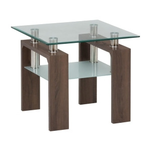 Jofran Compass End Table w/ Glass Top - All