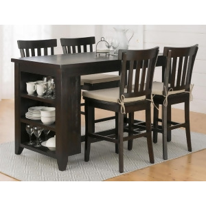 Jofran Prospect Creek 5 Piece Counter Height Storage Table Set - All