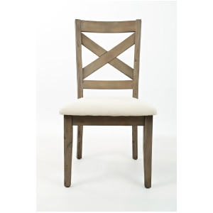 Jofran Hampton Road X-Back Dining Chair w/Upholstered Seat Set of 2 - All