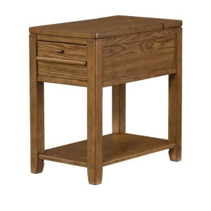 Hammary Chairsides Downtown Chairside Table in Oak - All