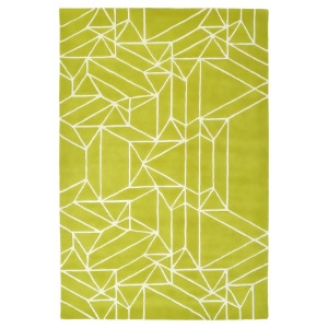 Kaleen Origami Rug In Lime Green - All