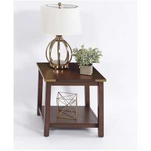 Progressive Furniture Sydney Square Lamp Table in Dark Ash Copper Metal - All