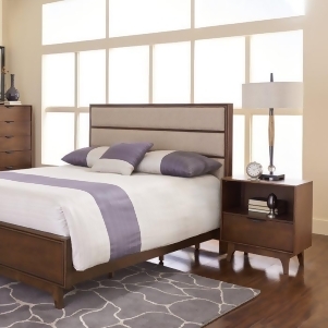 Progressive Furniture Mid-Mod 2 Piece Upholstered Panel Bedroom Set in Cinnamon - All