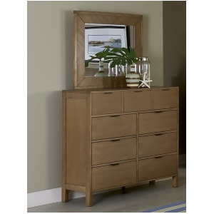 Progressive Furniture Strategy Drawer Dresser w/Mirror in Jute - All