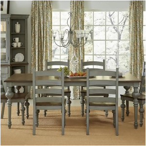 Progressive Furniture Colonnades Rectangular Dining Table in Putty Oak - All