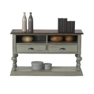 Progressive Furniture Colonnades Sofa/Console Table in Weathered Grey Oak - All