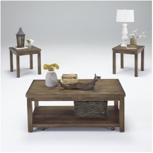 Progressive Furniture Silverton 3 Piece Coffee Table Set in Driftwood - All