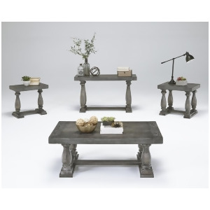 Progressive Furniture Muse 4 Piece Coffee Table Set in Dove Gray - All