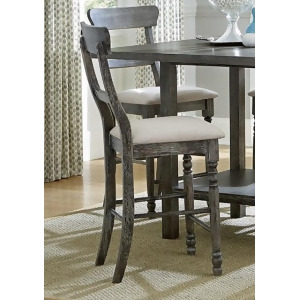 Progressive Furniture Muses Ladder-Back Counter Chair in Dove Gray Set of 2 - All