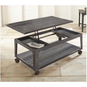 Steve Silver Sherlock Lift Top Cocktail Table w/Casters in Rustic Distressed Tob - All