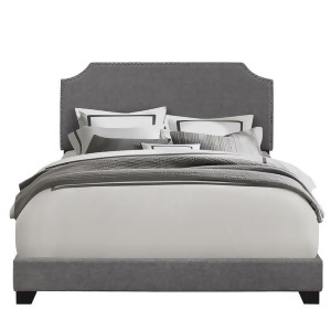 Pulaski Grey Clipped Corner Upholstered Bed - All